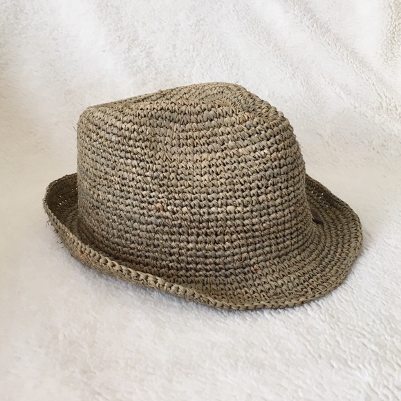 True Religion Straw Fedora Hat 